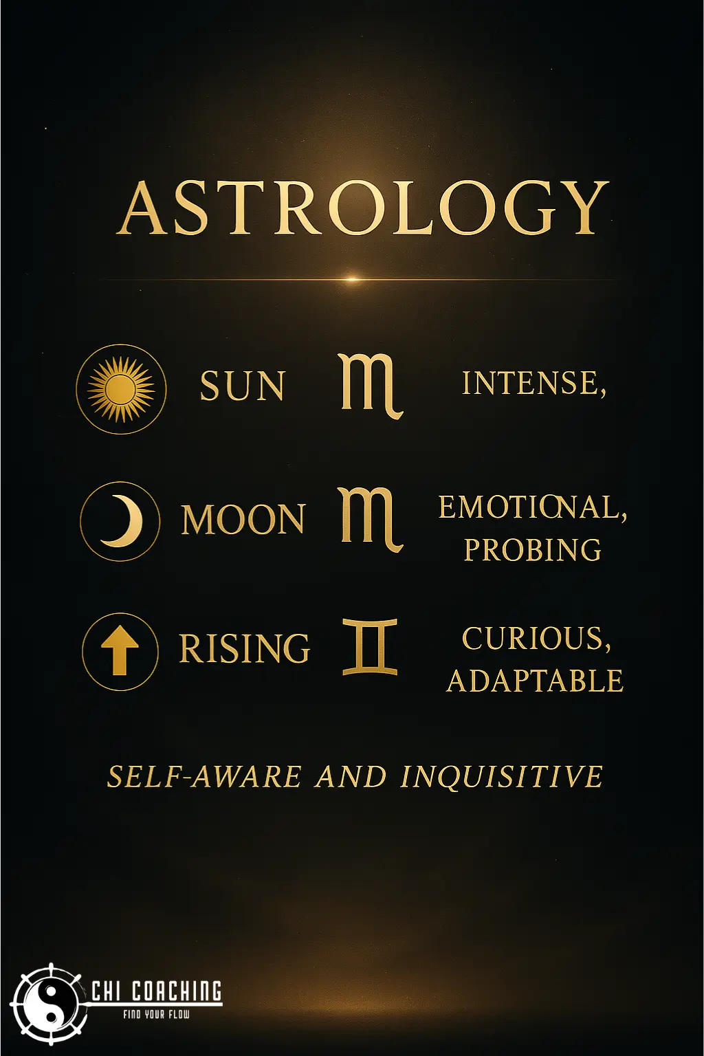 Astrology, Scorpio Sun Moon as a Coach. Qualities and traits